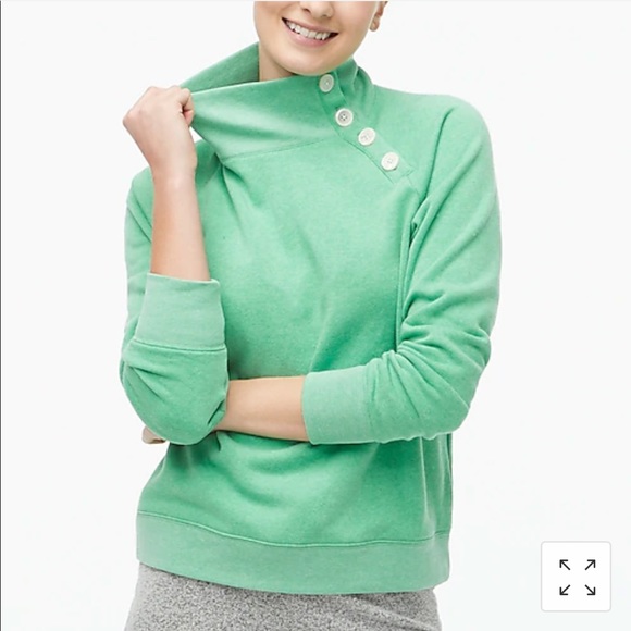 j crew button collar pullover sweatshirt
